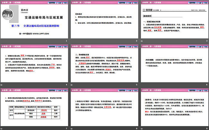 《交通运输布局对区域发展的影响》交通运输布局与区域发展PPT课件
