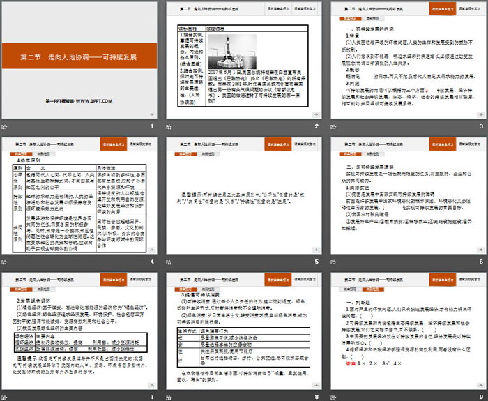 《走向人地协调——可持续发展》环境与发展PPT下载