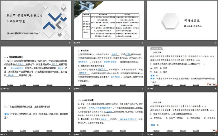 《资源环境承载力与人口合理容量》人口分布、迁移与合理容量PPT下载