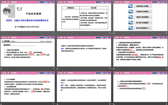 《运输方式和交通布局与区域发展的关系》产业区位选择PPT课件