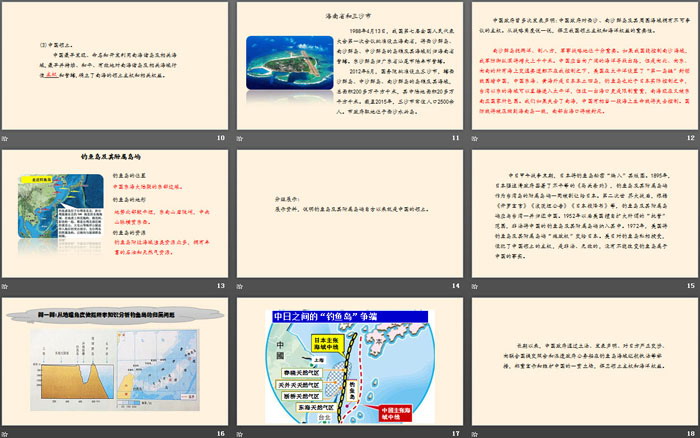 《南海诸岛与钓鱼岛及其附属岛屿》国土开发与保护PPT课件