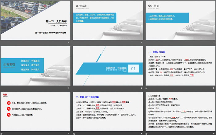 《人口分布》人口与地理环境PPT