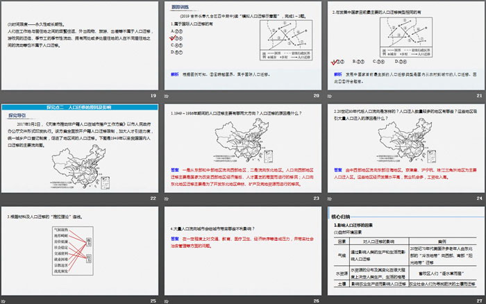 《人口迁移》人口与地理环境PPT