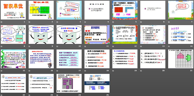 《面积单位》长方形和正方形的面积PPT课件2