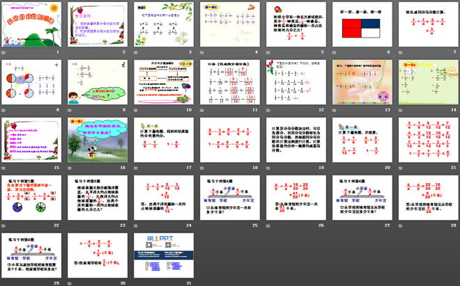 《异分母分数加减法》分数加法和减法PPT课件