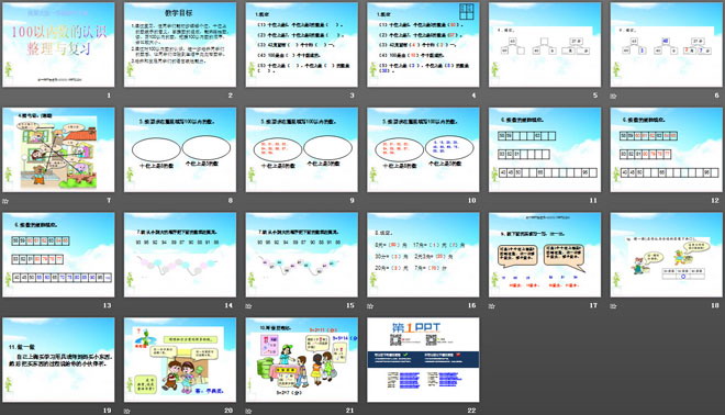 《100以内数的认识整理与复习》100以内数的认识PPT课件