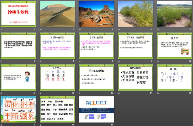 《沙柳斗沙怪》PPT课件