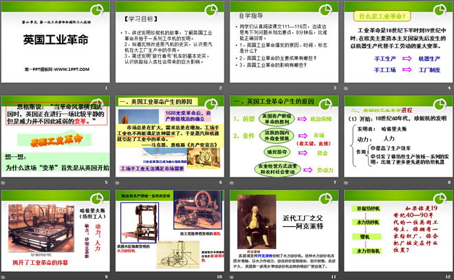 《英国工业革命》第一次工业革命和国际工人运动PPT课件