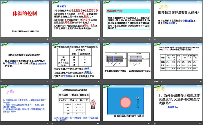 《体温的控制》PPT