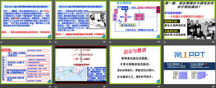 《欧洲战争策源地的形成》中国抗日战争与世界反法西斯战争PPT课件