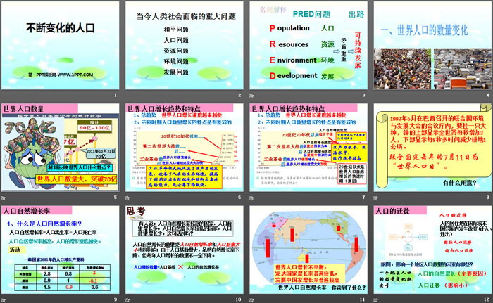 《不断变化的人口》共同面对前所未有的挑战PPT