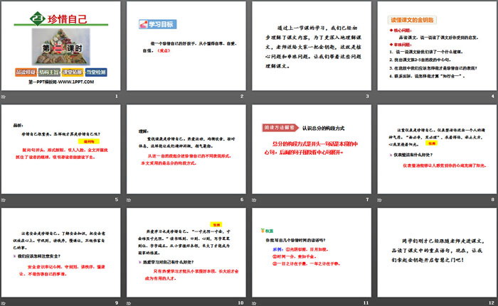 《珍惜自己》PPT教学课件