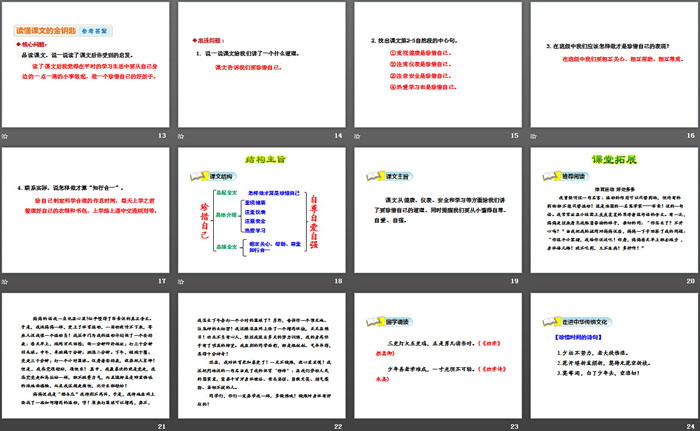 《珍惜自己》PPT教学课件