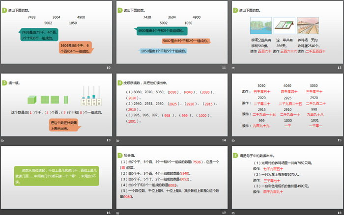 《10000以内数的认识》万以内数的认识PPT(第3课时)