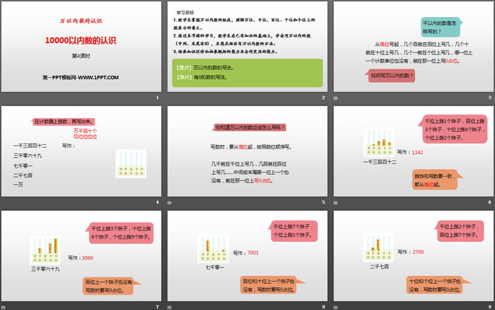 《10000以内数的认识》万以内数的认识PPT(第4课时)