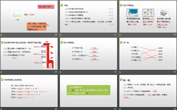 《10000以内数的认识》万以内数的认识PPT(第4课时)