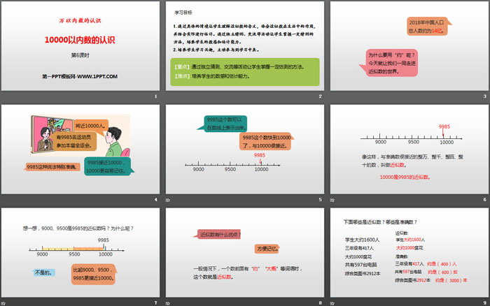 《10000以内数的认识》万以内数的认识PPT(第6课时)