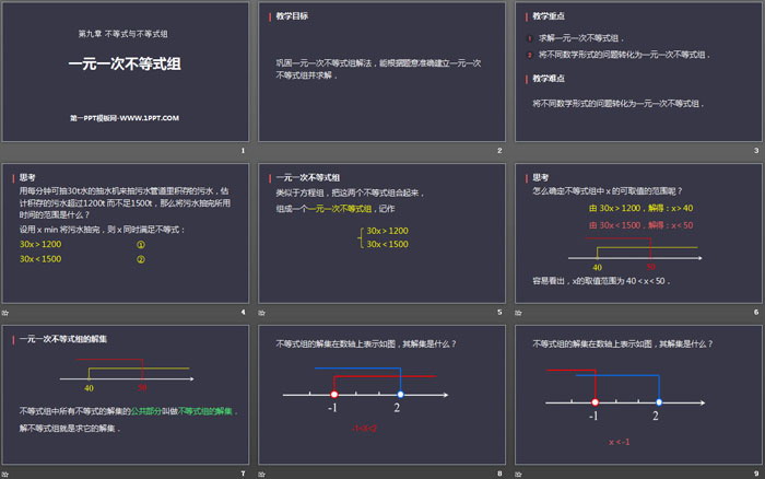 《一元一次不等式组》不等式与不等式组PPT