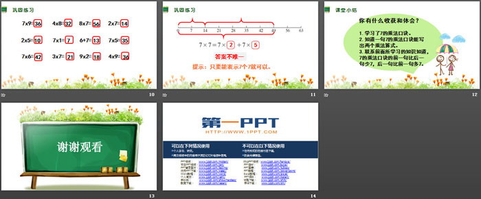 《一共有多少天》6~9的乘法口诀PPT