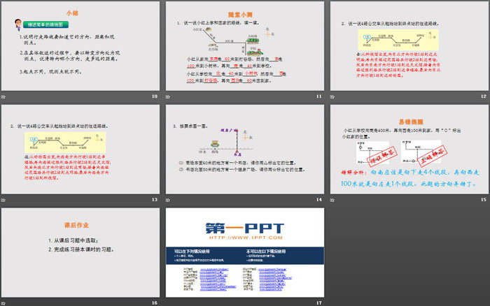 《去图书馆》方向与位置PPT下载