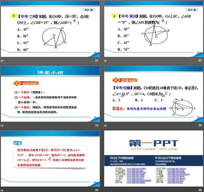 《圆周角和圆心角的关系》圆PPT下载(第1课时)