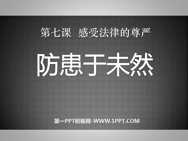 《防患于未然》感受法律的尊严PPT课件3