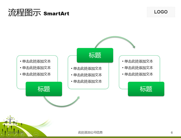 环保主题公园——环境保护卡通简约ppt模板