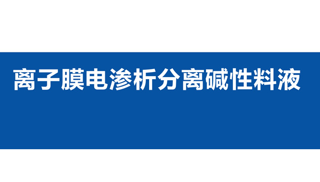 离子膜电渗析分离碱性料液研究论文答辩完整版ppt模板