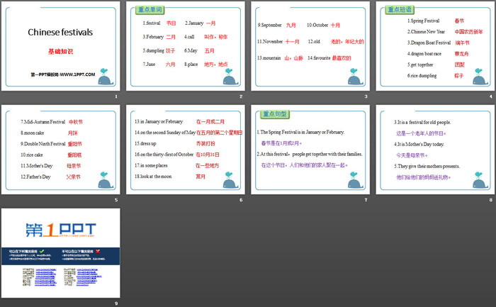 《Chinese festivals》基础知识PPT