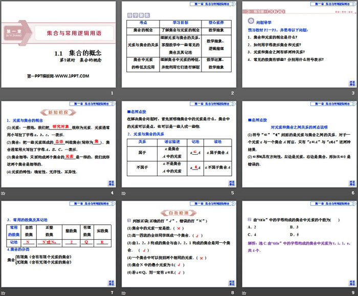 《集合的概念》集合与常用逻辑用语PPT(第一课时)