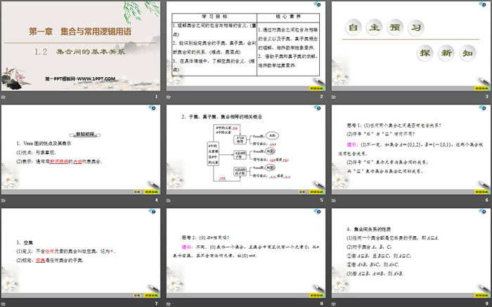 《集合间的基本关系》集合与常用逻辑用语PPT下载