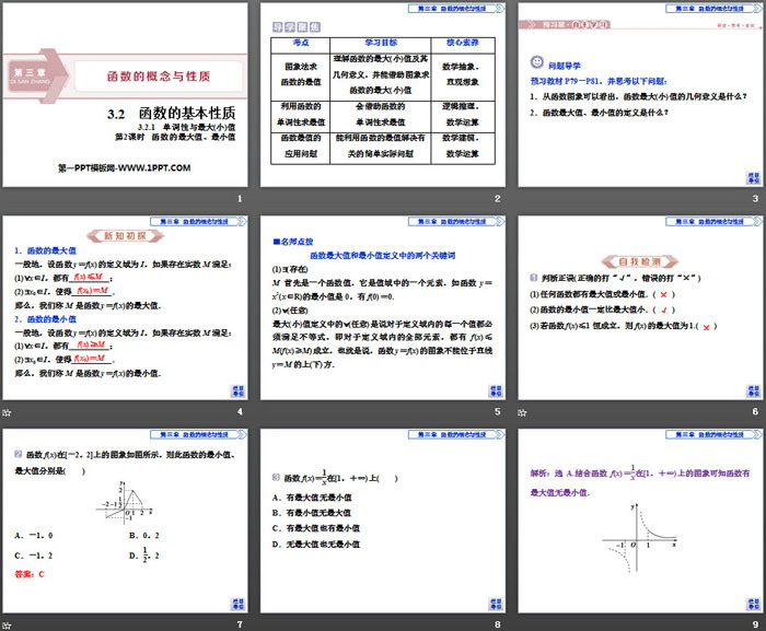 《函数的基本性质》函数的概念与性质PPT(第2课时函数的最大值、最小值)