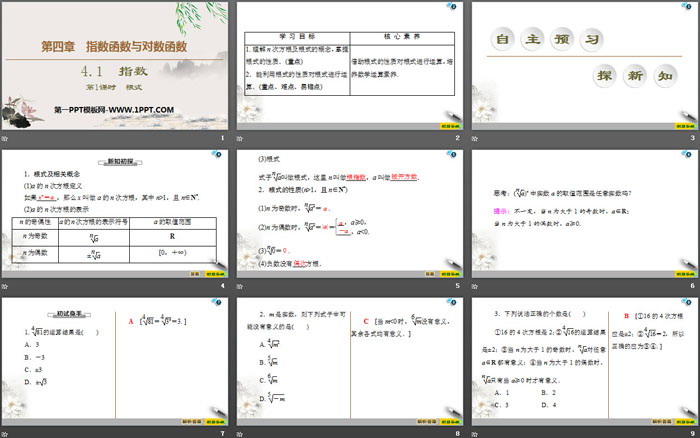 《指数》指数函数与对数函数PPT(第一课时根式)