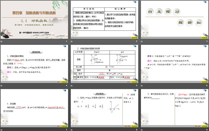 《对数函数》指数函数与对数函数PPT课件(第1课时对数函数的概念、图象及性质)