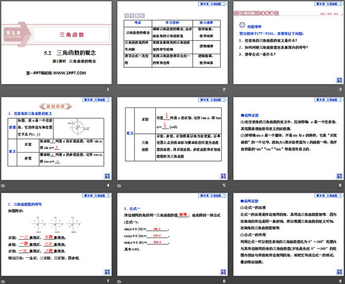 《三角函数的概念》三角函数PPT(第1课时三角函数的概念)