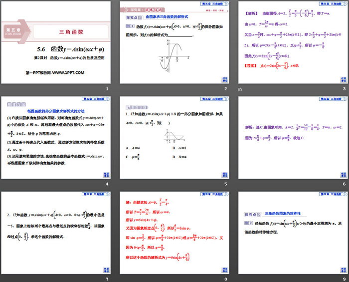 《函数y＝Asin(ωx＋φ)》三角函数PPT(第2课时函数y＝Asin(ωx＋φ)的性质及应用)