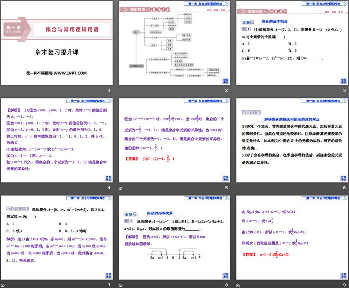 《章末复习提升课》集合与常用逻辑用语PPT