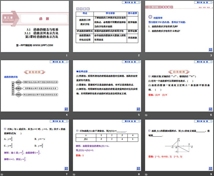 《函数及其表示方法》函数的概念与性质PPT(第2课时函数的表示方法)