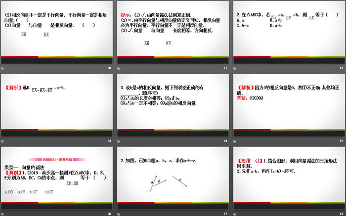 平面向量的运算》平面向量及其应用PPT课件(第2课时向量的减法运算)