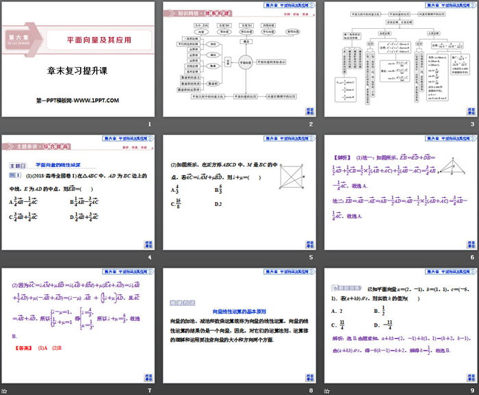 《章末复习提升课》平面向量及其应用PPT