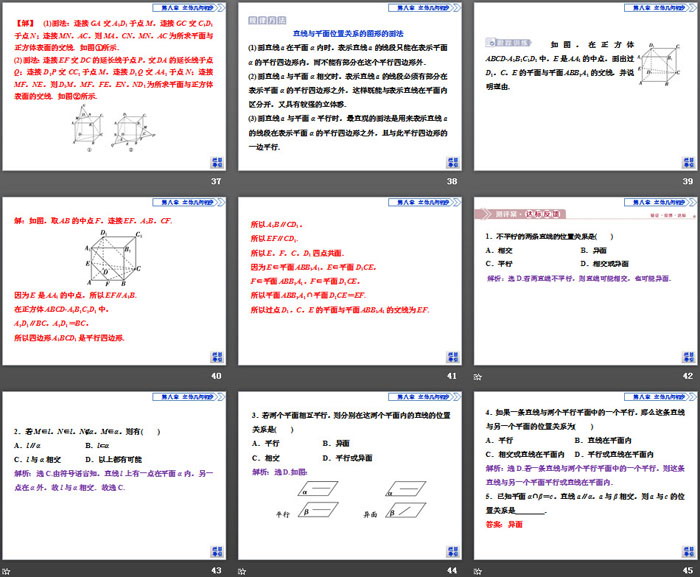 《空间点、直线、平面之间的位置关系》立体几何初步PPT