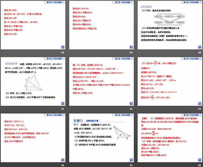 《章末复习提升课》立体几何初步PPT