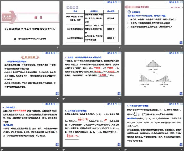 《统计案例 公司员工的肥胖情况调查分析》统计PPT