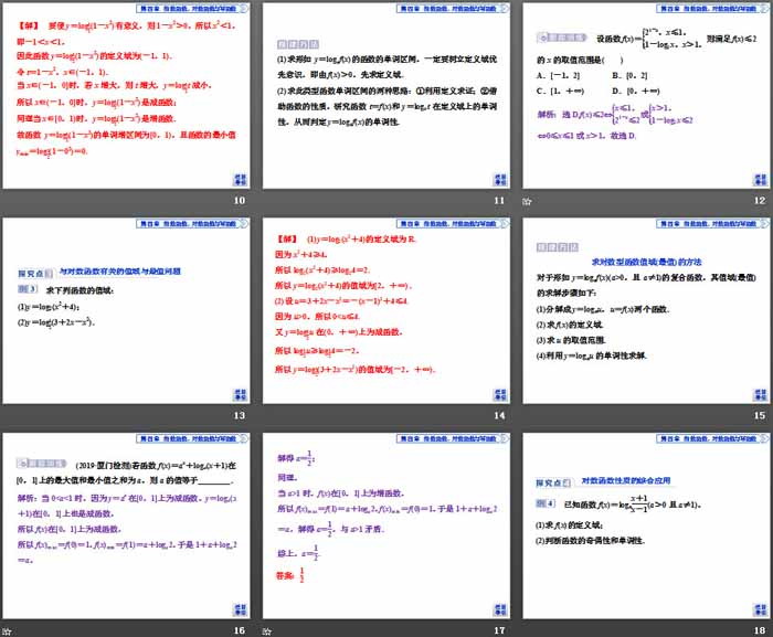 《对数与对数函数》指数函数、对数函数与幂函数PPT课件(对数函数的性质与图像的应用)