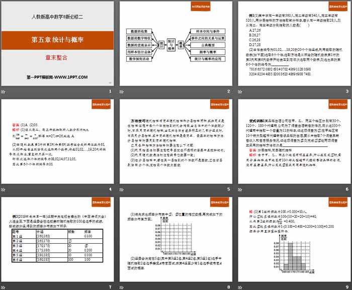 《章末整合》统计与概率PPT