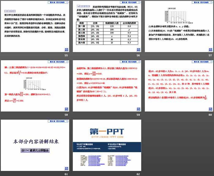 《章末复习提升课》统计与概率PPT