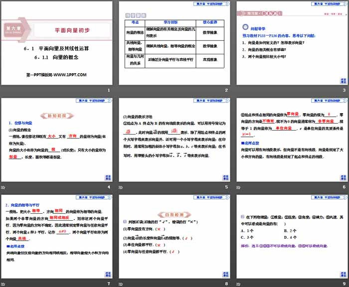 《平面向量及其线性运算》平面向量初步PPT课件(向量的概念)