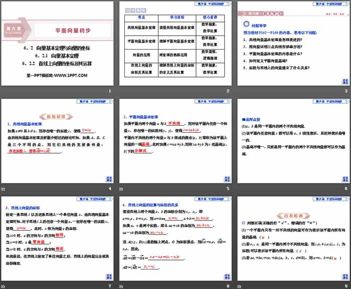 《向量基本定理与向量的坐标》平面向量初步PPT课件(向量基本定理 直线上向量的坐标及其运算)