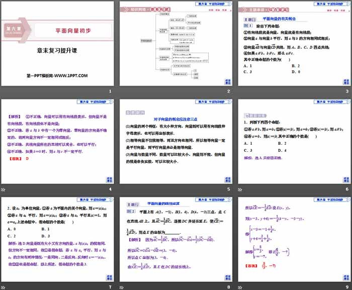 《章末复习提升课》平面向量初步PPT