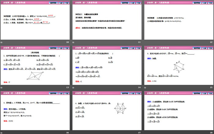 《平面向量的运算》平面向量及其应用PPT下载(向量的加法运算)